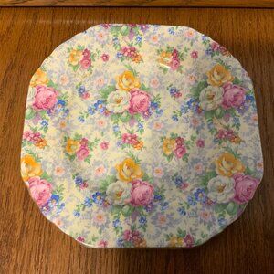 VINTAGE LORD NELSON WARE LUNCHEON PLATE CHINTZ ROSE TIME